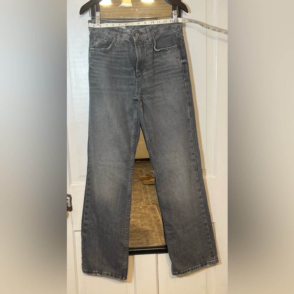 Zara Charcoal Wide-Leg Denim